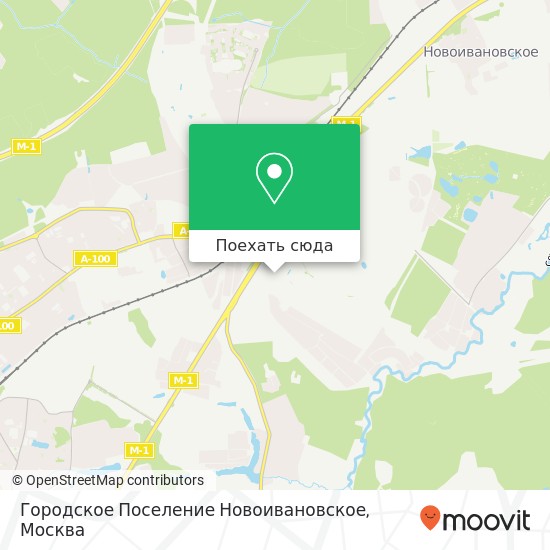 Карта Городское Поселение Новоивановское