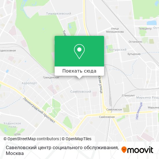 Карта Савеловский центр социального обслуживания