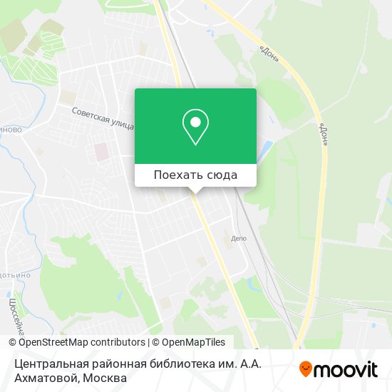Карта Центральная районная библиотека им. А.А. Ахматовой