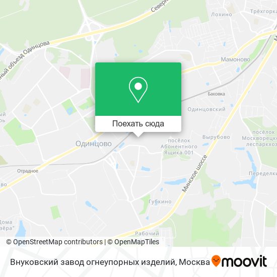 Карта Внуковский завод огнеупорных изделий