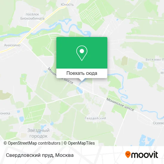 Карта Свердловский пруд