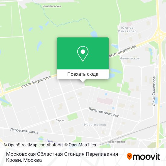 Карта Московская Областная Станция Переливания Крови