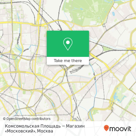 Карта Комсомольская Площадь — Магазин «Московский»