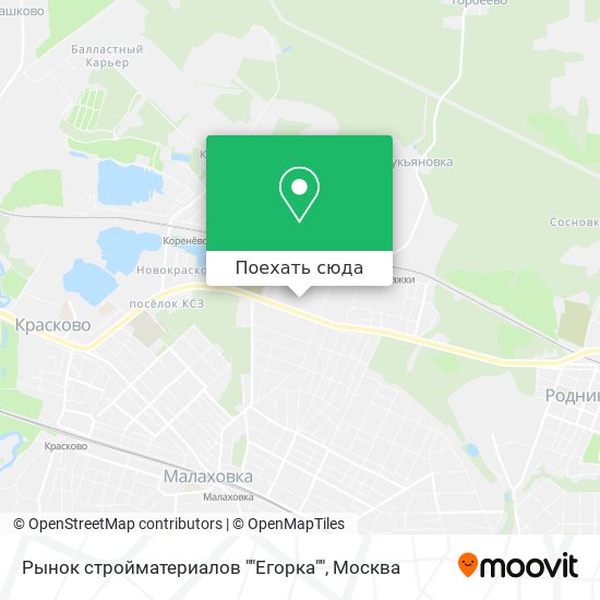 Карта Рынок стройматериалов ""Егорка""