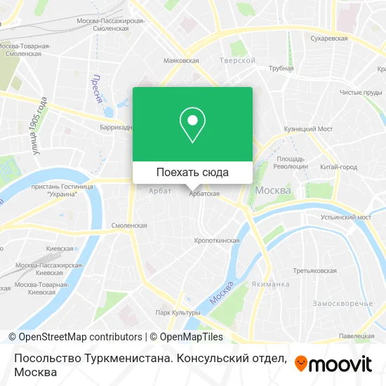 Карта Посольство Туркменистана. Консульский отдел