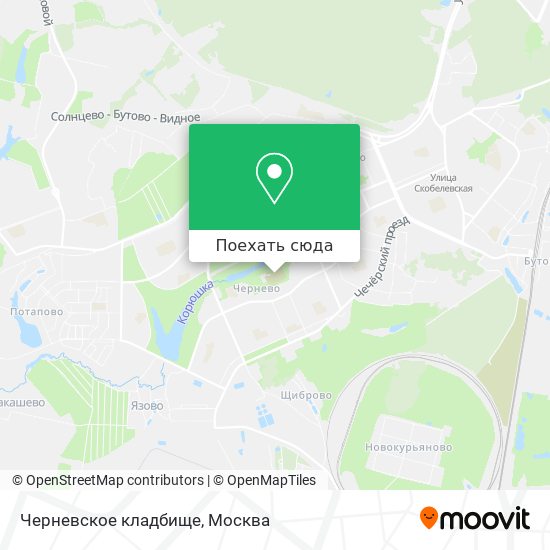 Карта Черневское кладбище