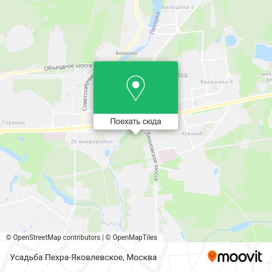 Карта Усадьба Пехра-Яковлевское