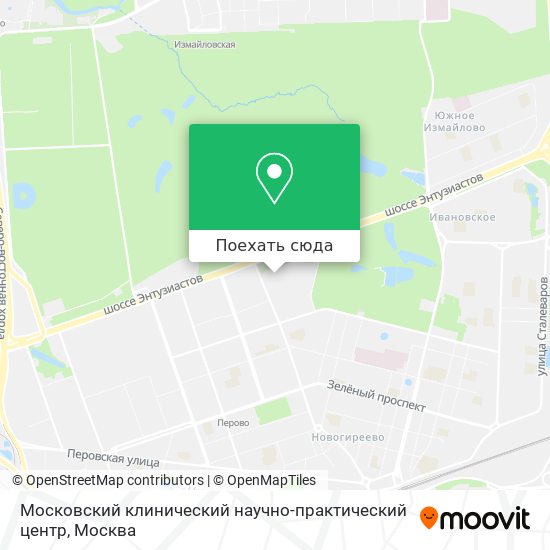Карта Московский клинический научно-практический центр