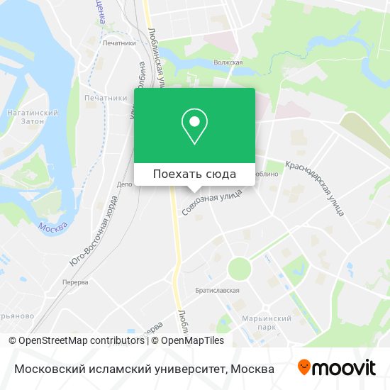 Карта Московский исламский университет
