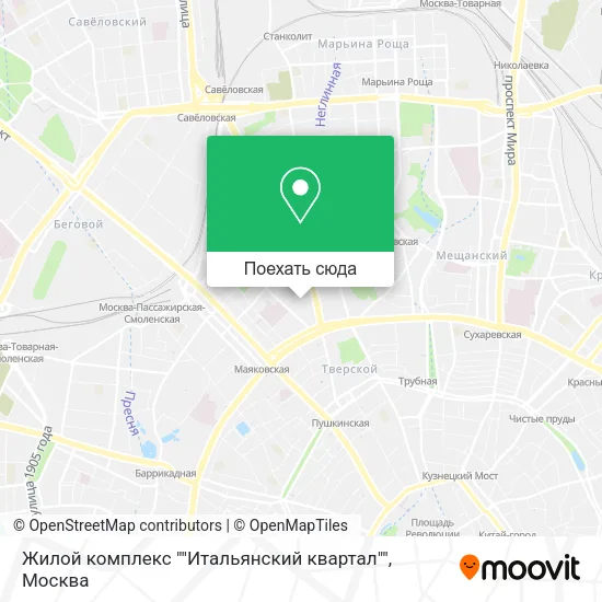 Карта Жилой комплекс ""Итальянский квартал""