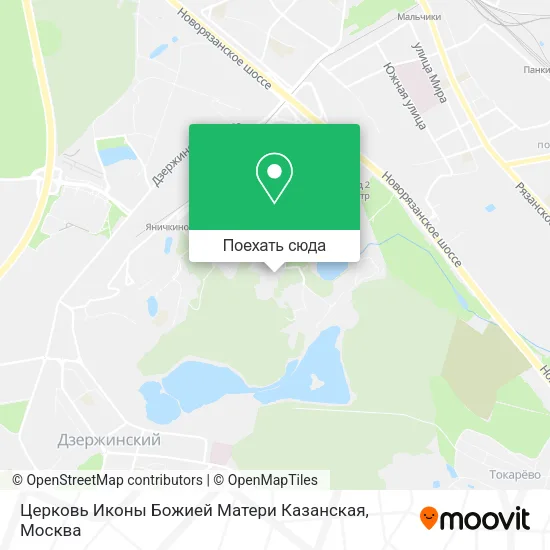 Карта Церковь Иконы Божией Матери Казанская