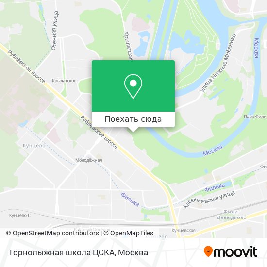 Карта Горнолыжная школа ЦСКА
