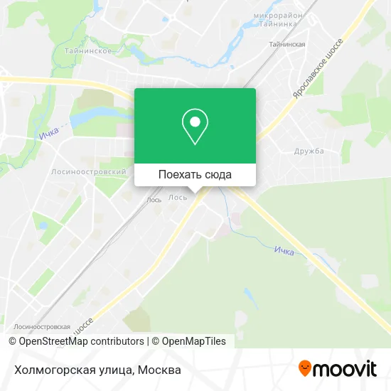 Карта Холмогорская улица