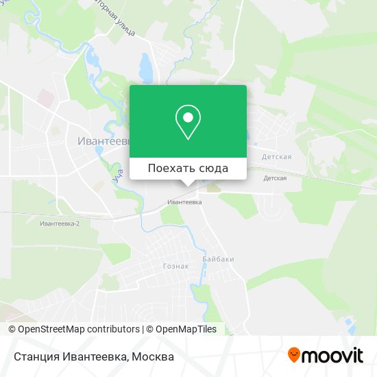 Карта Станция Ивантеевка