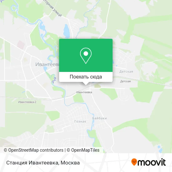 Карта Станция Ивантеевка