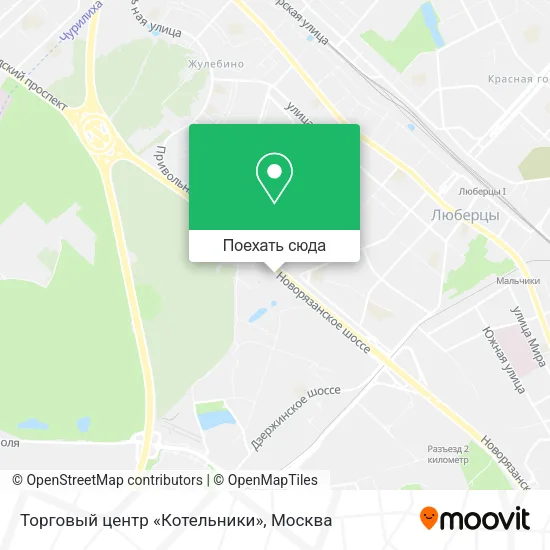 Карта Торговый центр «Котельники»