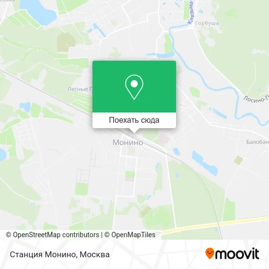 Карта Станция Монино