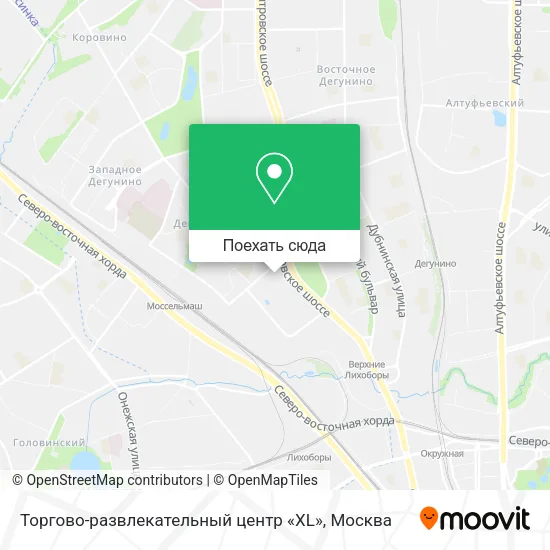 Карта Торгово-развлекательный центр «XL»