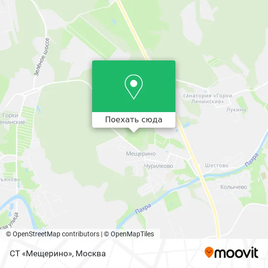 Карта СТ «Мещерино»