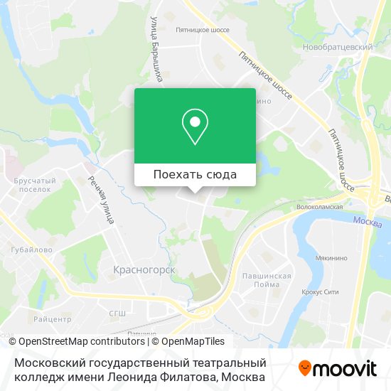 Карта Московский государственный театральный колледж имени Леонида Филатова