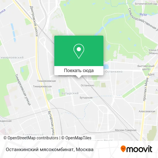 Карта Останкинский мясокомбинат