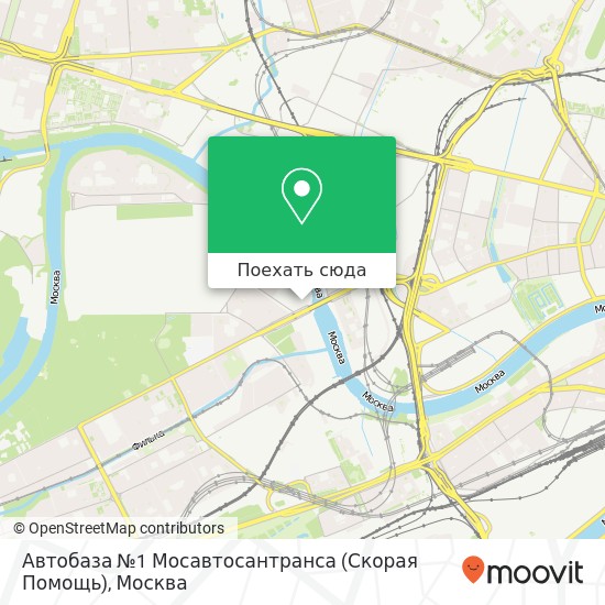 Карта Автобаза №1 Мосавтосантранса (Скорая Помощь)