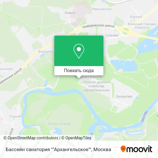 Карта Бассейн санатория ""Архангельское""