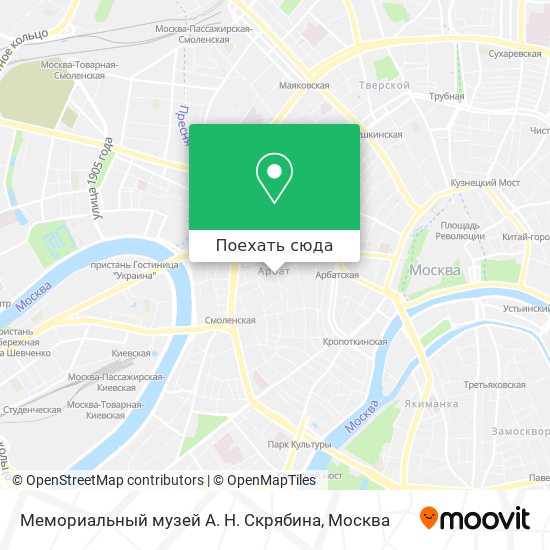 Карта Мемориальный музей А. Н. Скрябина