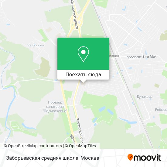 Карта Заборьевская средняя школа