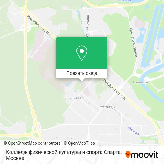 Карта Колледж физической культуры и спорта Спарта