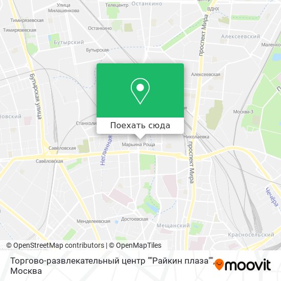 Карта Торгово-развлекательный центр ""Райкин плаза""