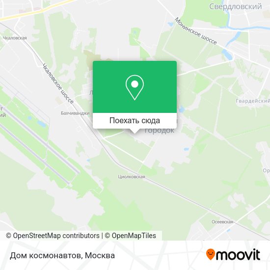 Карта Дом космонавтов