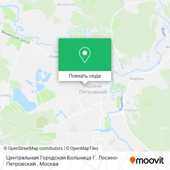 Карта Центральная Городская Больница Г. Лосино-Петровский