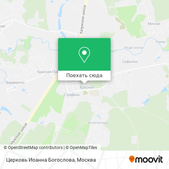 Карта Церковь Иоанна Богослова