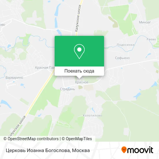 Карта Церковь Иоанна Богослова