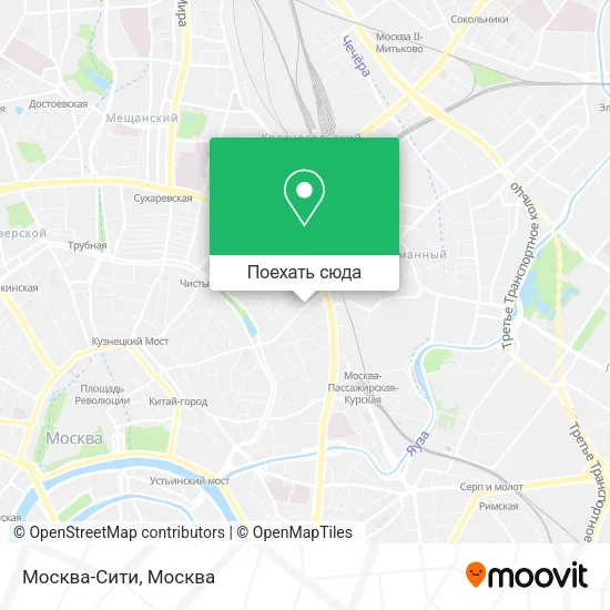 Карта Москва-Сити