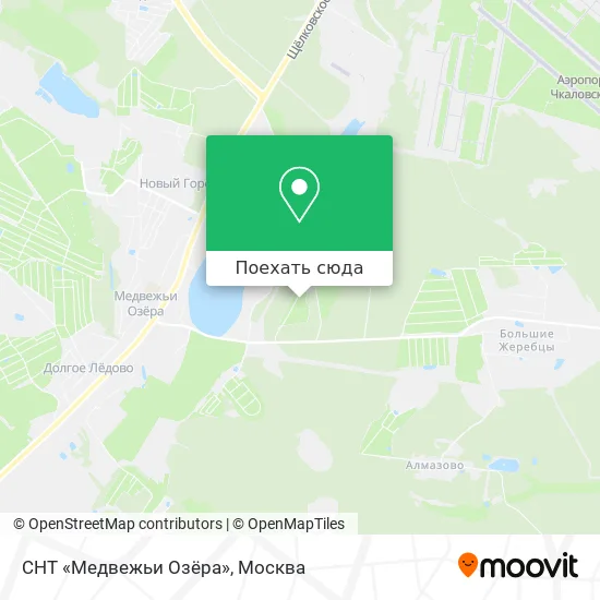 Карта СНТ «Медвежьи Озёра»