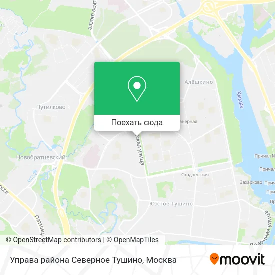 Карта Управа района Северное Тушино