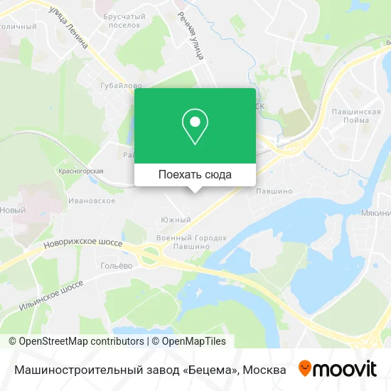 Карта Машиностроительный завод «Бецема»