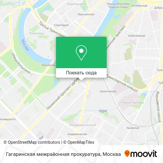 Карта Гагаринская межрайонная прокуратура