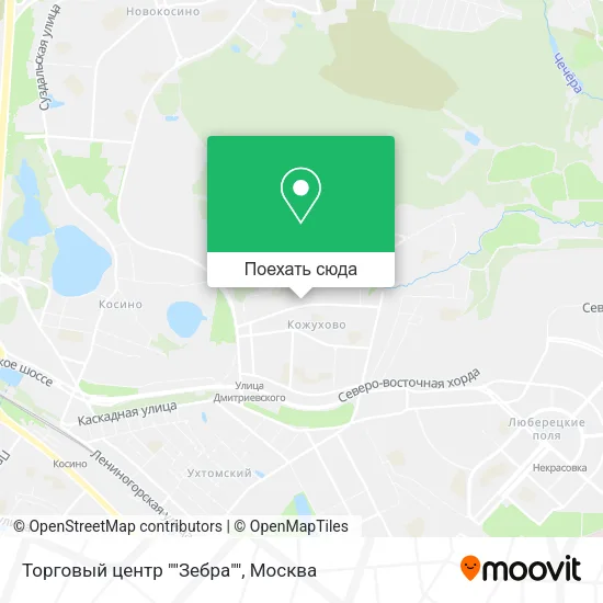 Карта Торговый центр ""Зебра""
