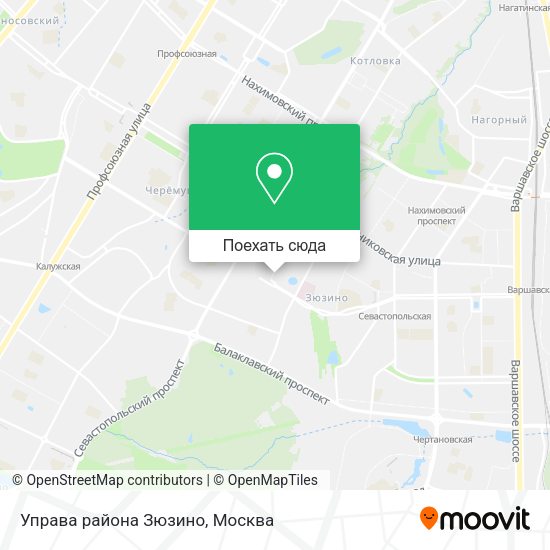 Карта Управа района Зюзино