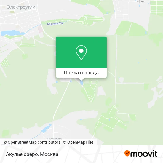 Карта Акулье озеро