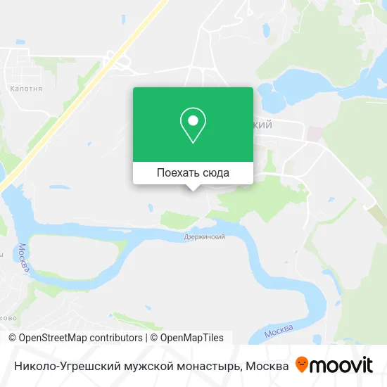 Карта Николо-Угрешский мужской монастырь