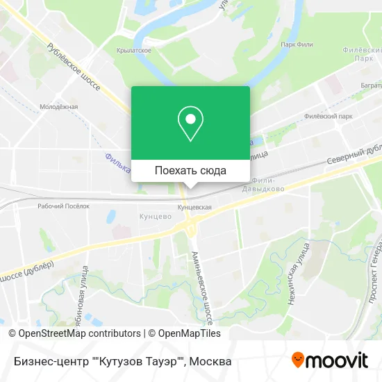 Карта Бизнес-центр ""Кутузов Тауэр""