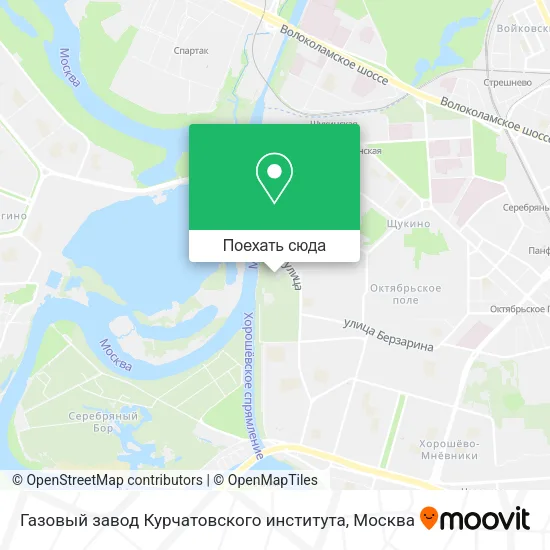 Карта Газовый завод Курчатовского института