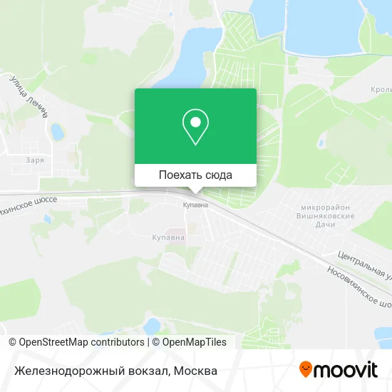 Карта Железнодорожный вокзал