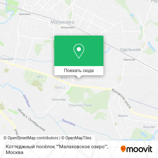 Карта Коттеджный посёлок ""Малаховское озеро""