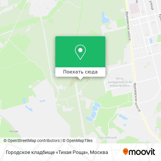 Карта Городское кладбище «Тихая Роща»