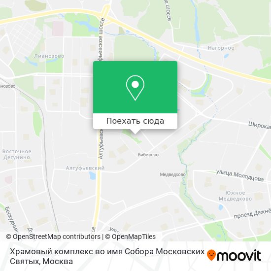 Карта Храмовый комплекс во имя Собора Московских Святыx